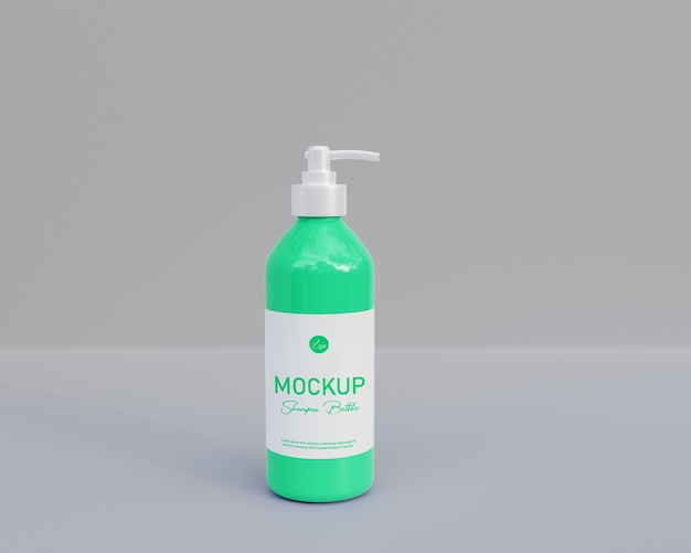 Shampoo bottle mockup or cosmetics design mockup