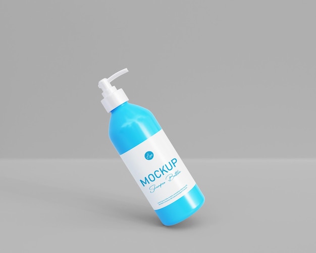 Shampoo bottle mockup or cosmetics design mockup