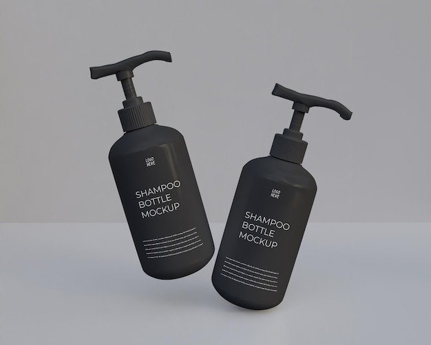 PSD mockup di bottiglia di shampoo