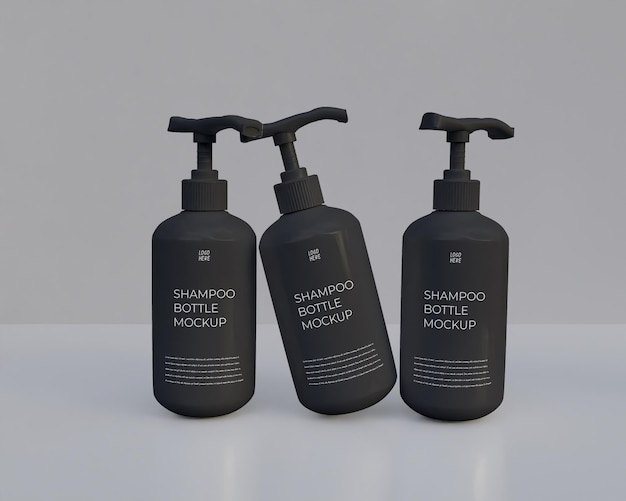 PSD mockup di bottiglia di shampoo