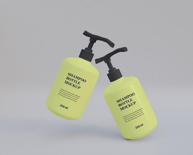 PSD mockup di bottiglia di shampoo