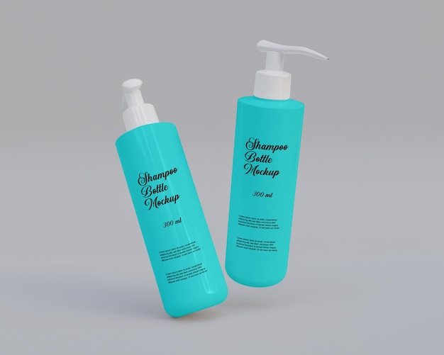 Shampoo bottle mockup