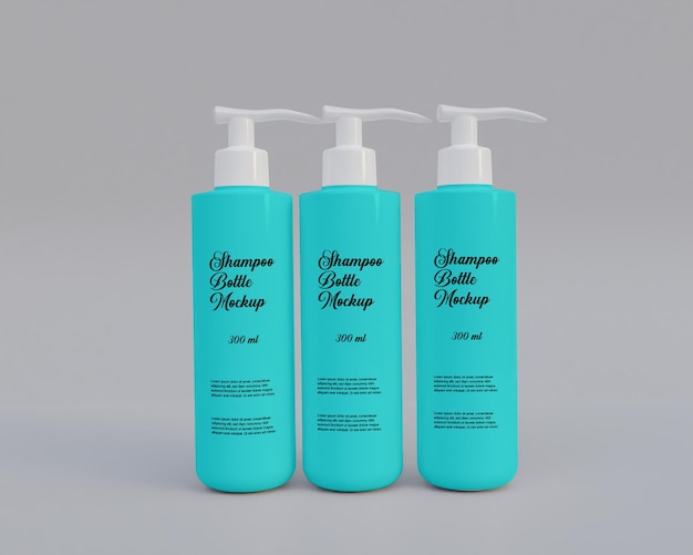 PSD mockup di bottiglia di shampoo