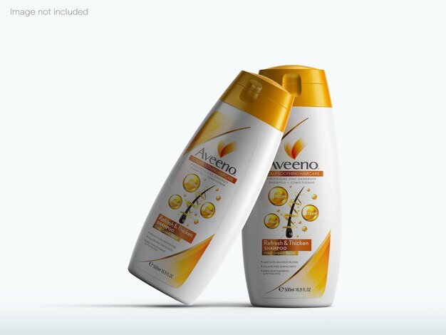 PSD mockup di bottiglia di shampoo