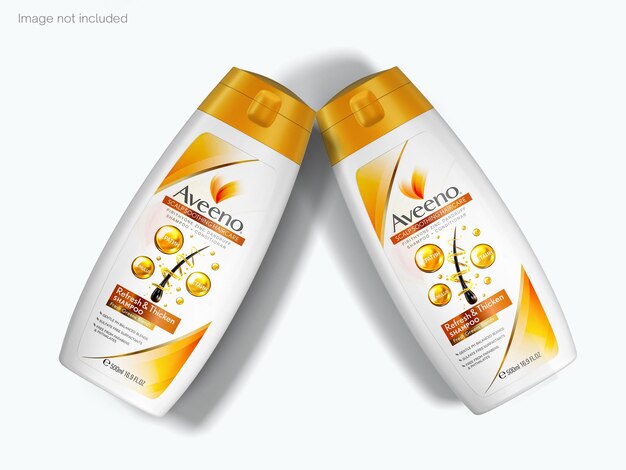 Mockup di bottiglia di shampoo