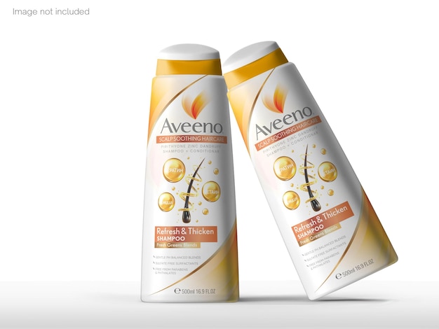 Mockup di bottiglia di shampoo