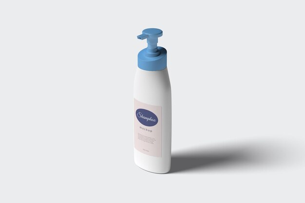 Mockup di bottiglia di shampoo