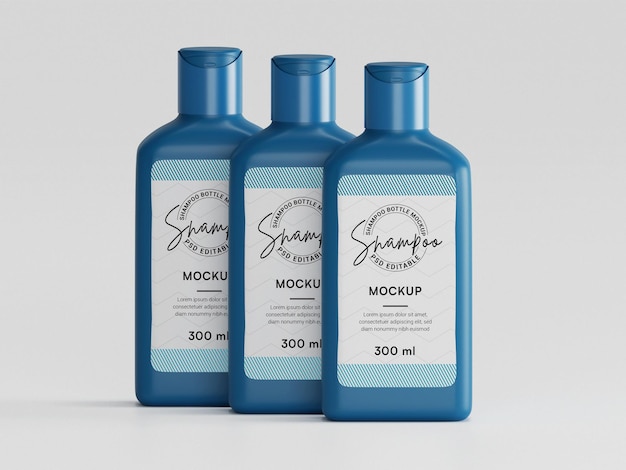 Mockup di bottiglia di shampoo