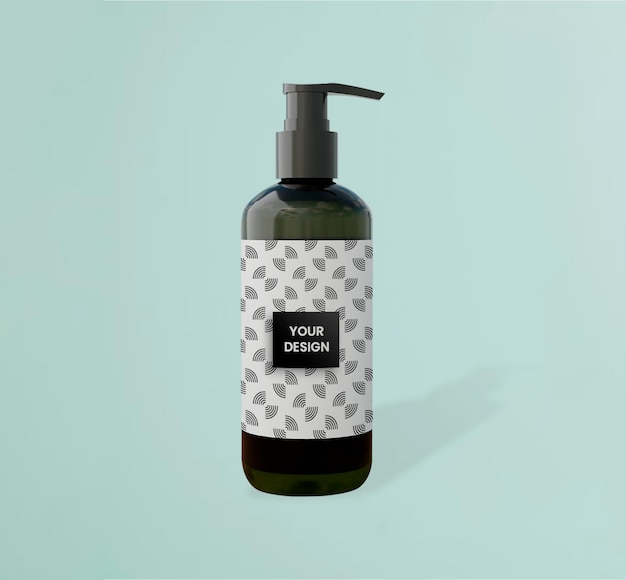 PSD shampoo bottle mockup