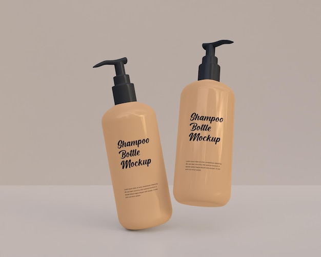 Realistici della bottiglia di mockup di shampoo