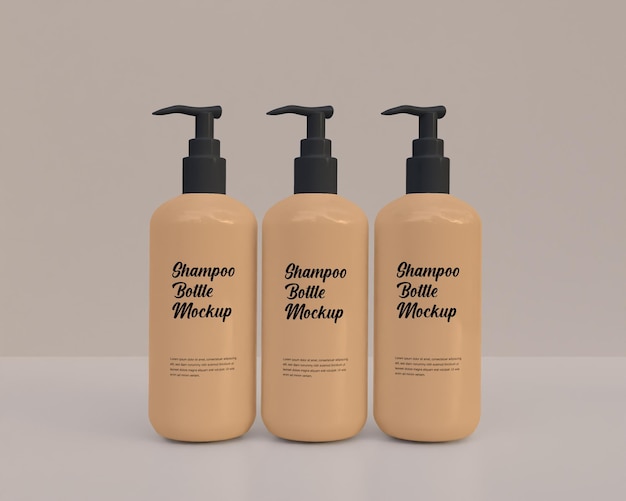 Realistici della bottiglia di mockup di shampoo