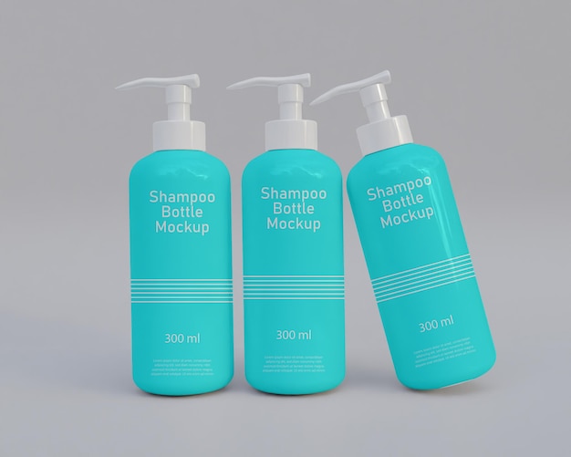 PSD shampoo mockup bottle