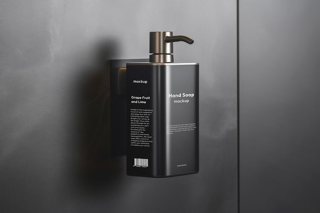 PSD shampoo placed on the wall mockup