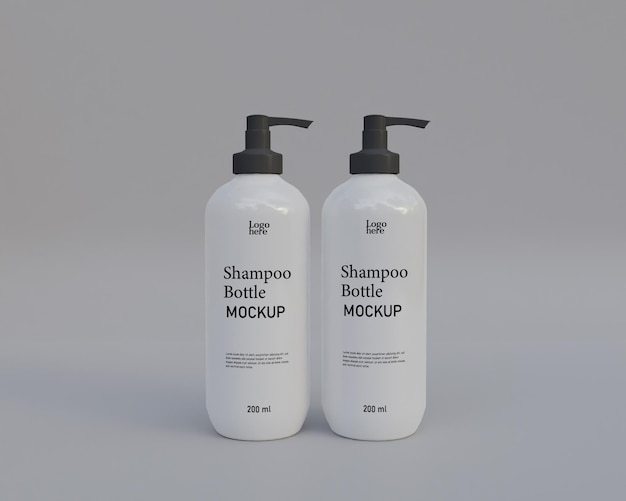 PSD mockup di bottiglia spray per shampoo