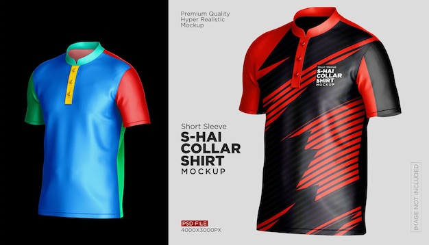 Shanghai collar jersey mockup