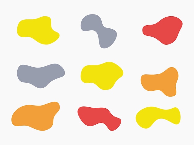 Shape colourful abstract shapes fluid hand drawn organic shapes doodle illustration seamless