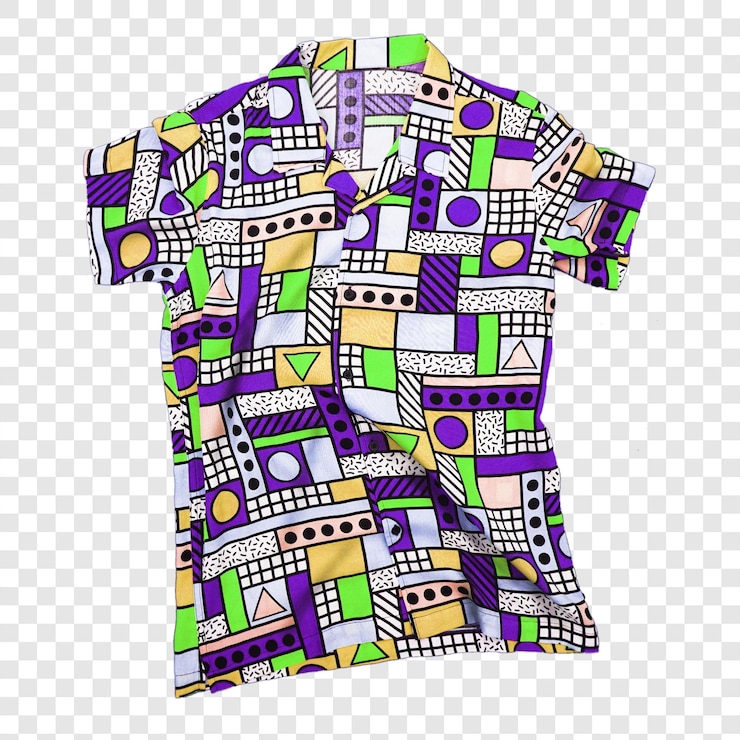 PSD shape pattern shirt transparent background