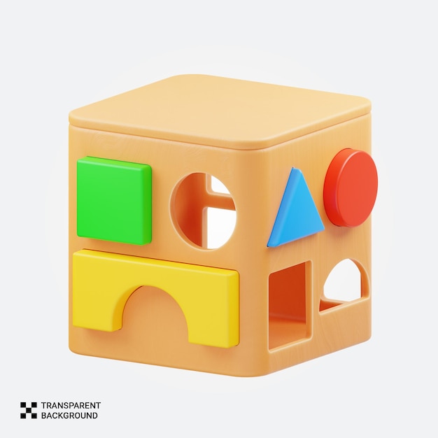 shape sorter cube toy for early learning