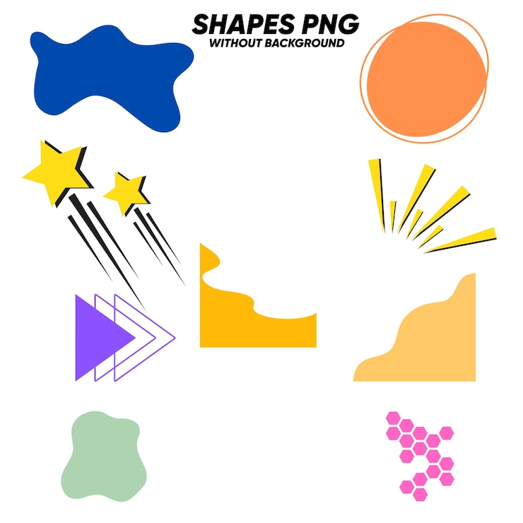 PSD shapes for social media design transparent with psd file