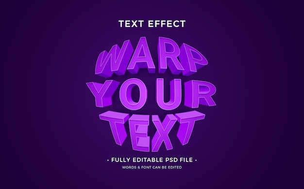 PSD shapes text effect