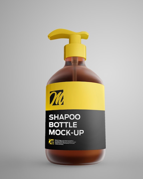 Mockup di bottiglia di shapoo psd