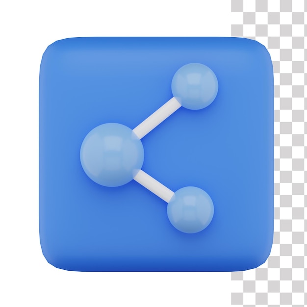 PSD share 3d icon