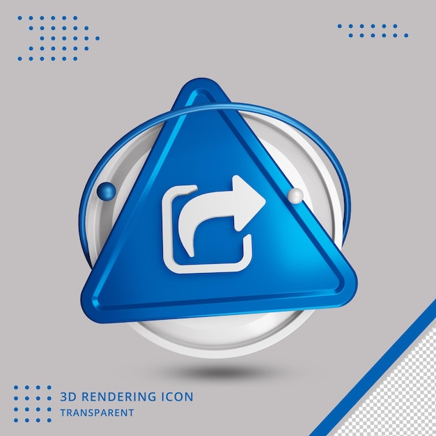 Share icon in 3d rendering