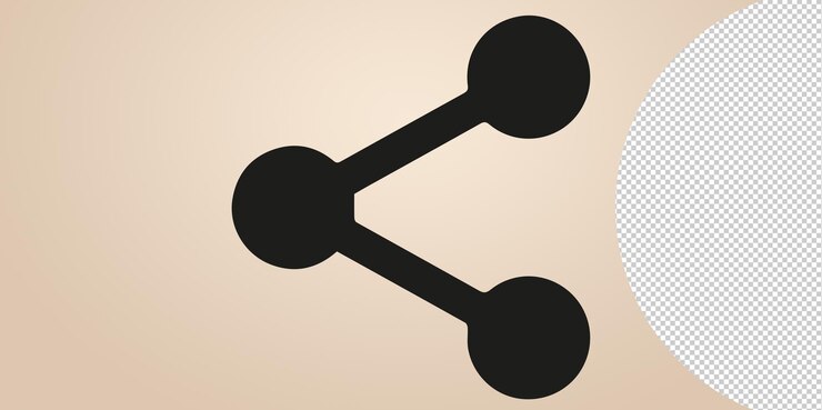 PSD share icon  png on transparent background