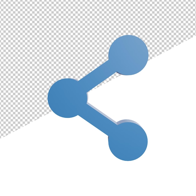 share tools front view 3d illustration rendering icon transparent background