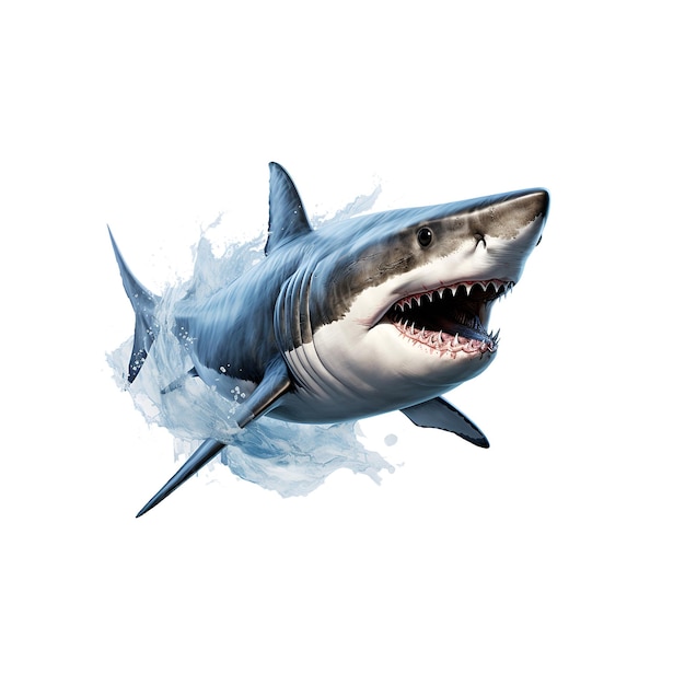 A shark cartoon icon image