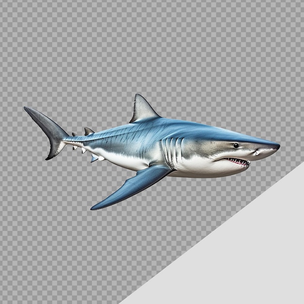 PSD shark isolated on transparent background png