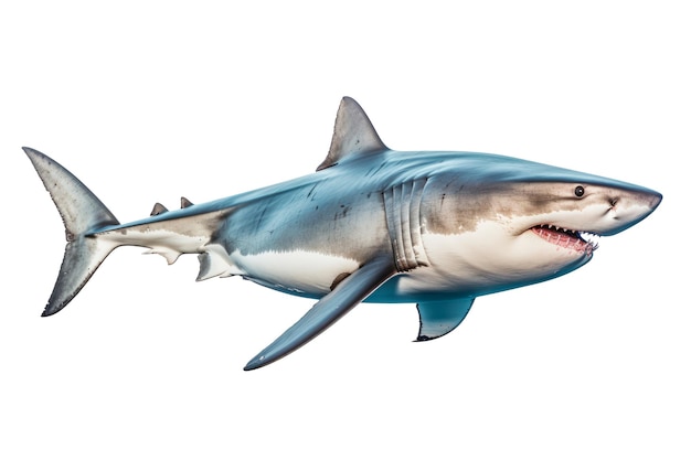 PSD shark isolated on transparent background psd file was made with generative ai