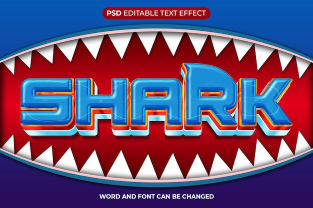 Shark Text Effect 3d Photoshop