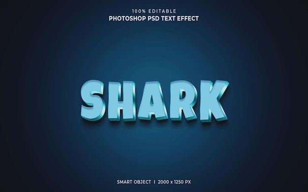 Shark text style photoshop effect