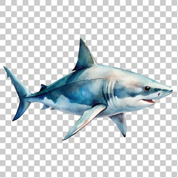 PSD shark watercolor png