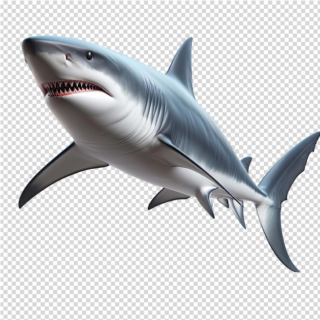 PSD a shark with a shark face and teeth showing its teeth