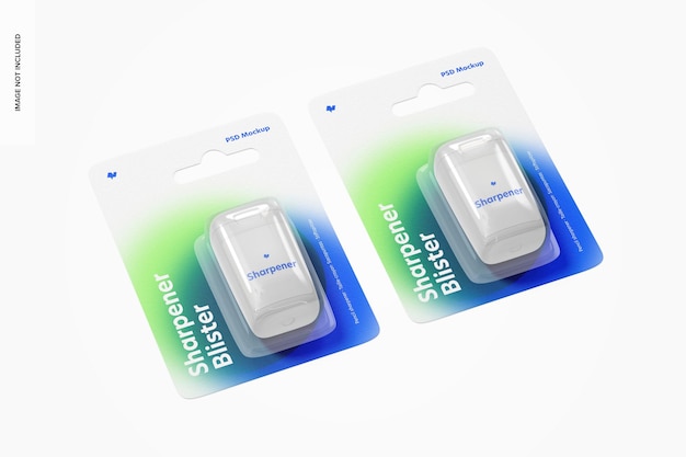 PSD sharpener blisters mockup