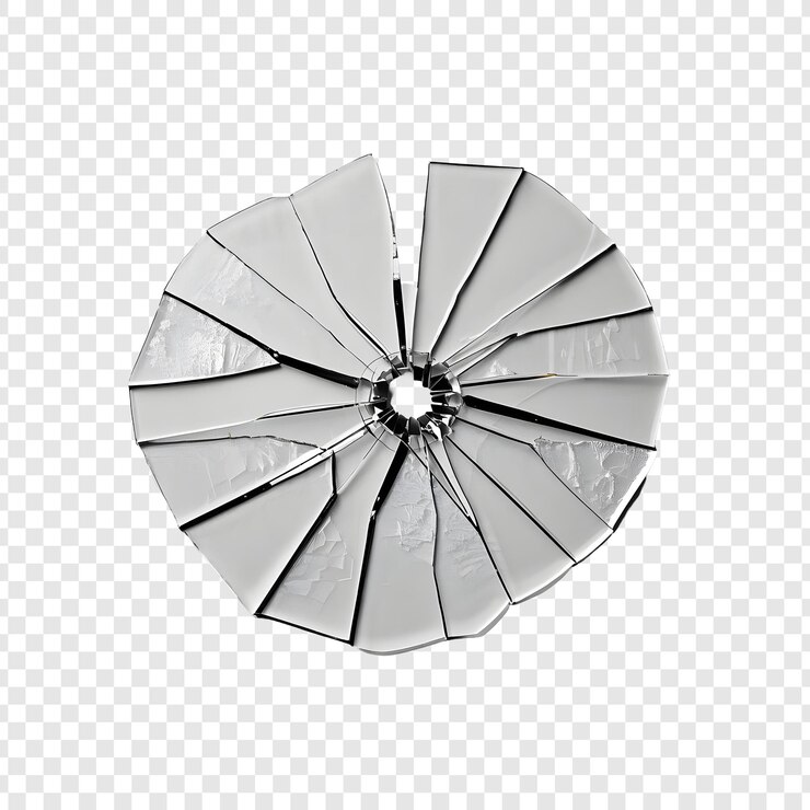 PSD shattered glass circle