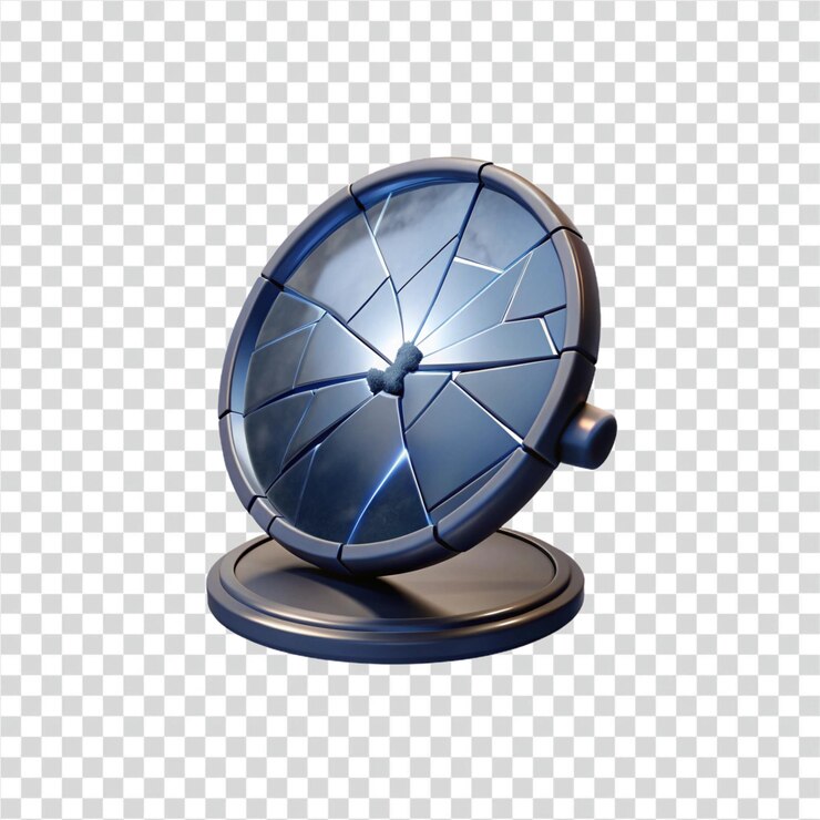 PSD shattered reflection a 3d model of a broken circular object