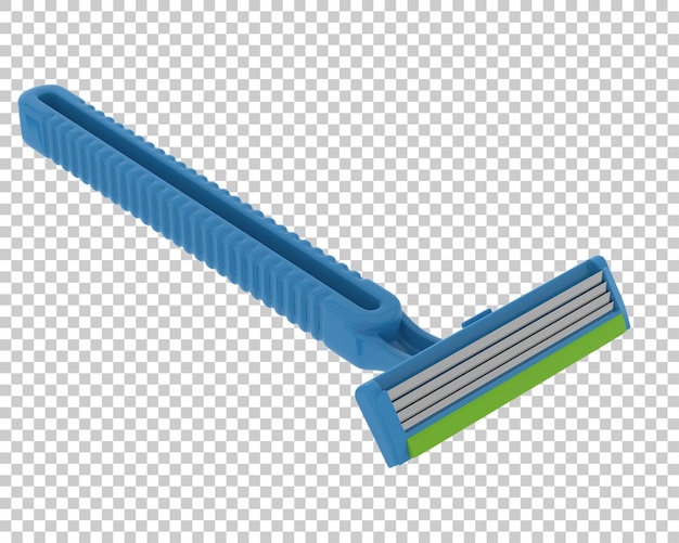 Shaving razor on transparent background 3d rendering illustration