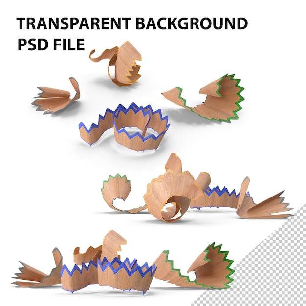 PSD 다채로운 연필 png의 어리