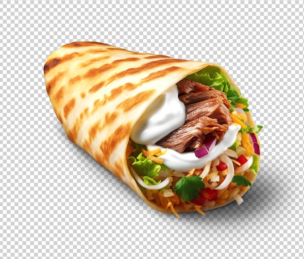 Shawarma Fast Food Ai Cutout Na Przezroczystym