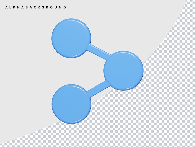 PSD 剪切图标 3d 渲染插图