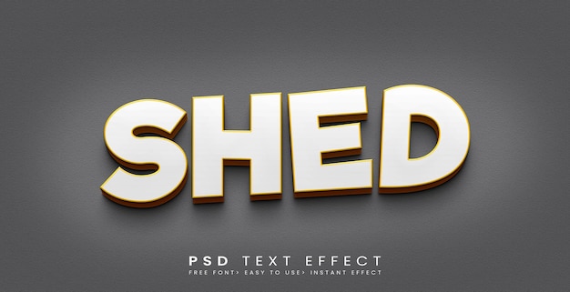 Shed 3d 텍스트 스타일 효과