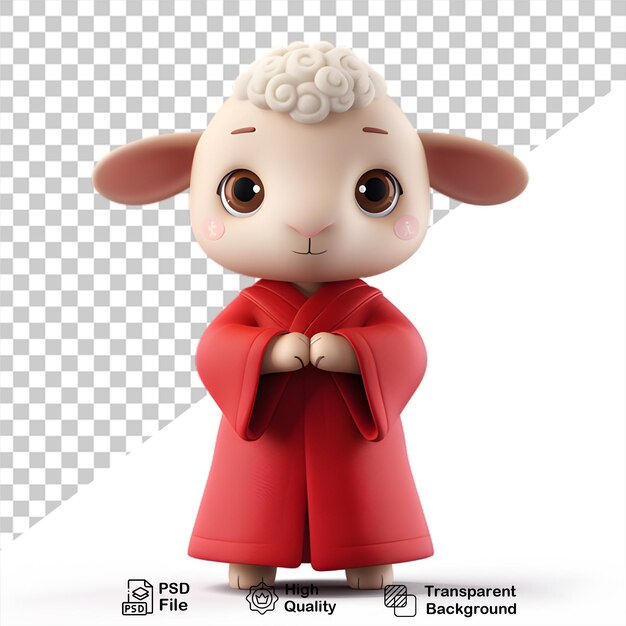 Sheep character design isolated on transparent background include png file