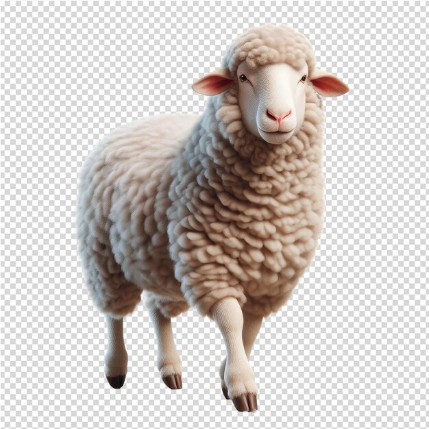 A sheep is standing on a grid with a tag that says quot sheep quot