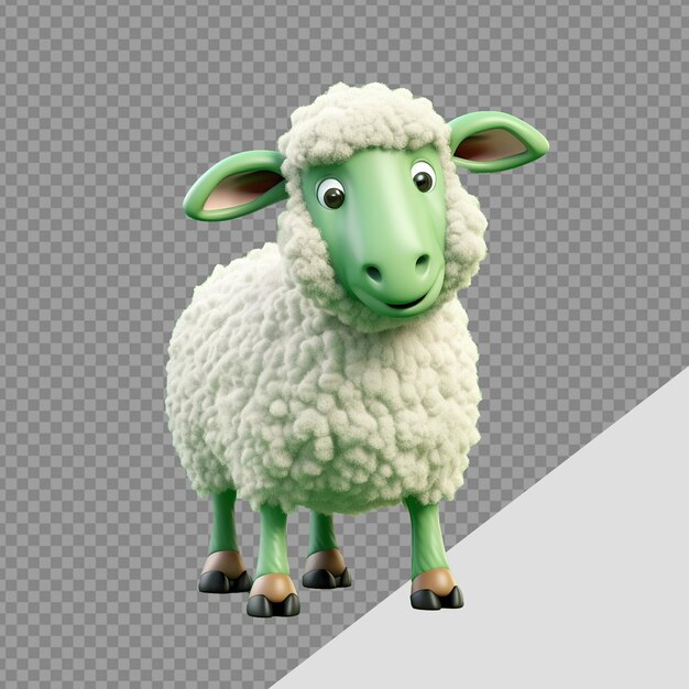 PSD sheep png isolated on transparent background