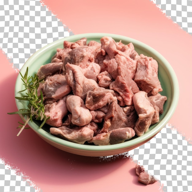 Sheep s lungs sliced and stored in a pottery container