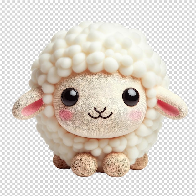 PSD a sheep with a black nose and a pink nose
