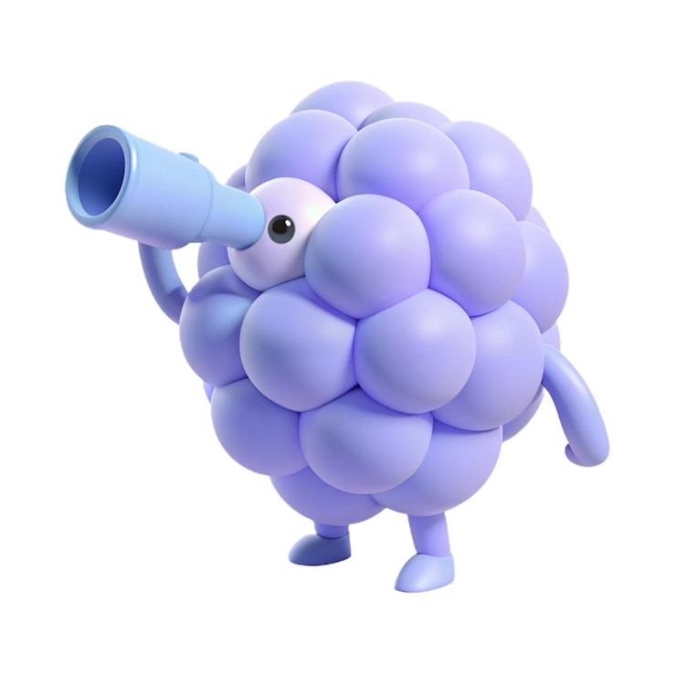 PSD a sheep with a horn that says sheep on it